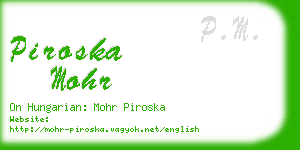 piroska mohr business card